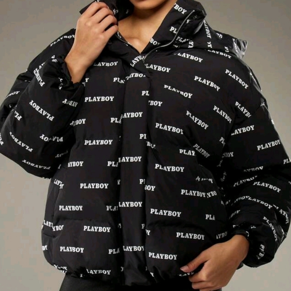Playboy Black Women's Puffer Jacket